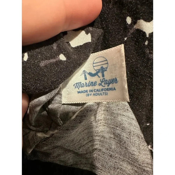 NWOT Marine Layer Woven Top Black and White Marble | Size S - Picture 4 of 5